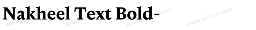 Nakheel Text Bold字体转换